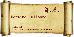 Martinak Alfonza névjegykártya